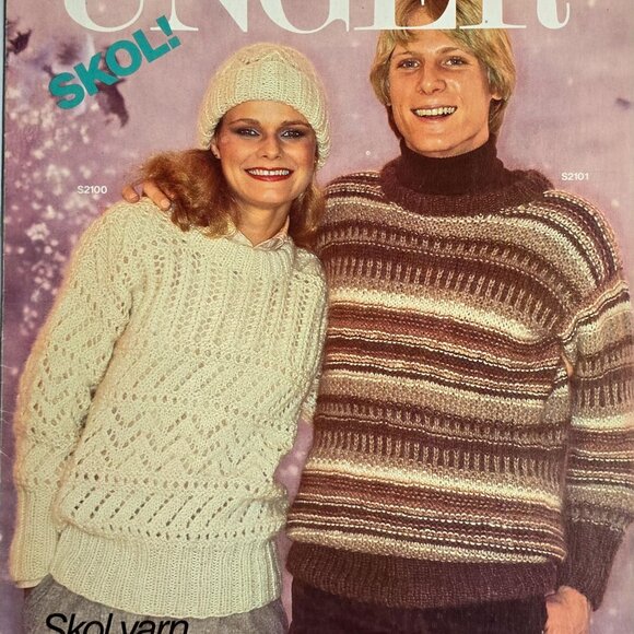 Vintage Unger Skol Yarn Knitting Pattern Book Vol 231 Sweaters & Accessories - Picture 7 of 16